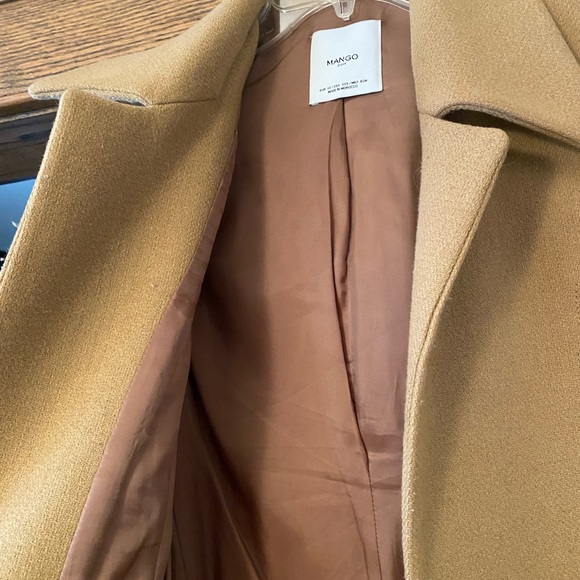 Tan, belted winter coat from Mango - Picture 4 of 4